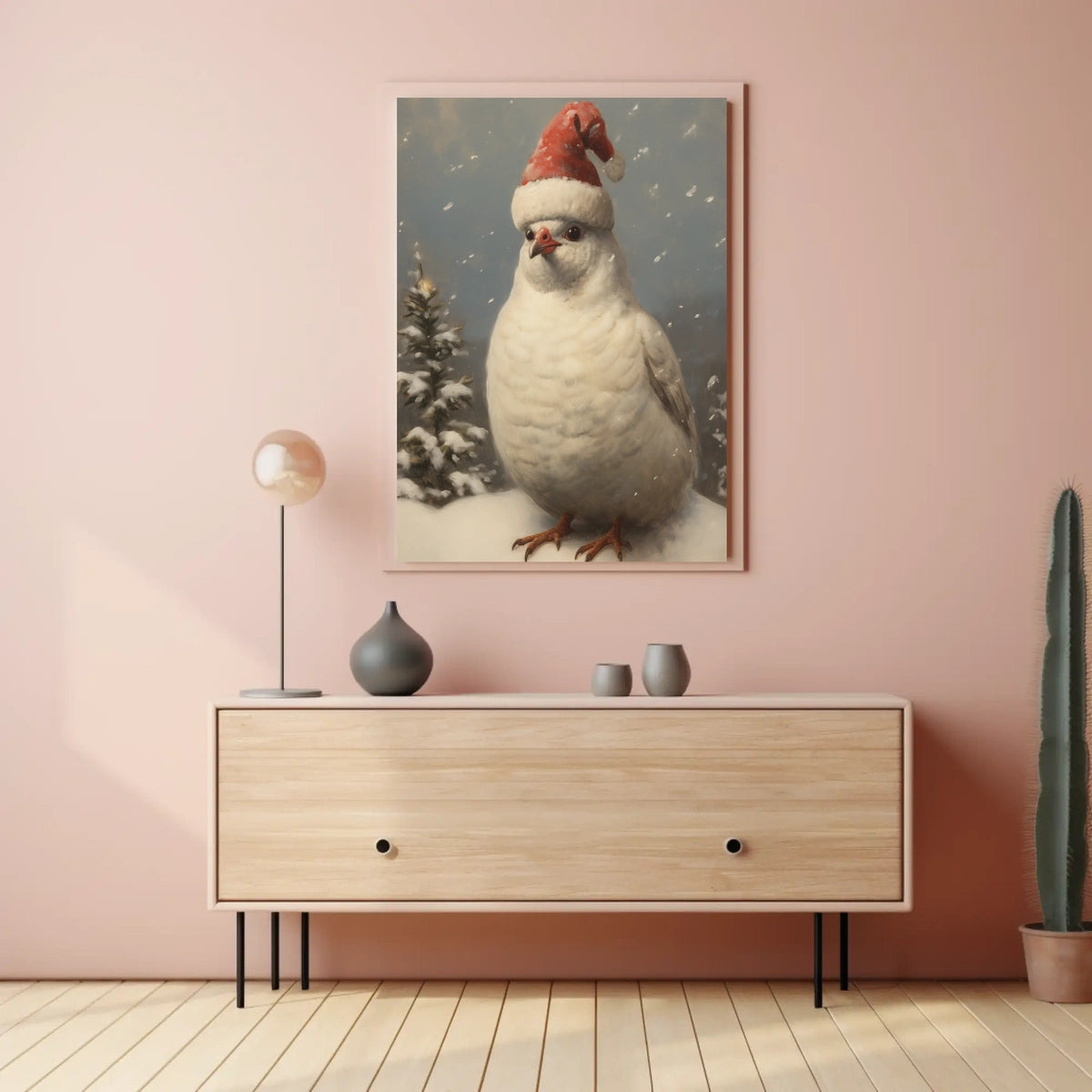 Festive Bird In Winter Wonderland Poster