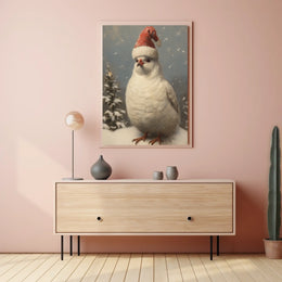 Festive Bird In Winter Wonderland Poster