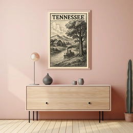 Tennessee Landscape Illustration Poster