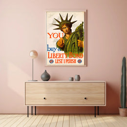 Vintage Statue of Liberty Propaganda Print Political or Propaganda Poster