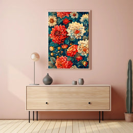 Vibrant Floral Garden Artistic Masterpiece Poster