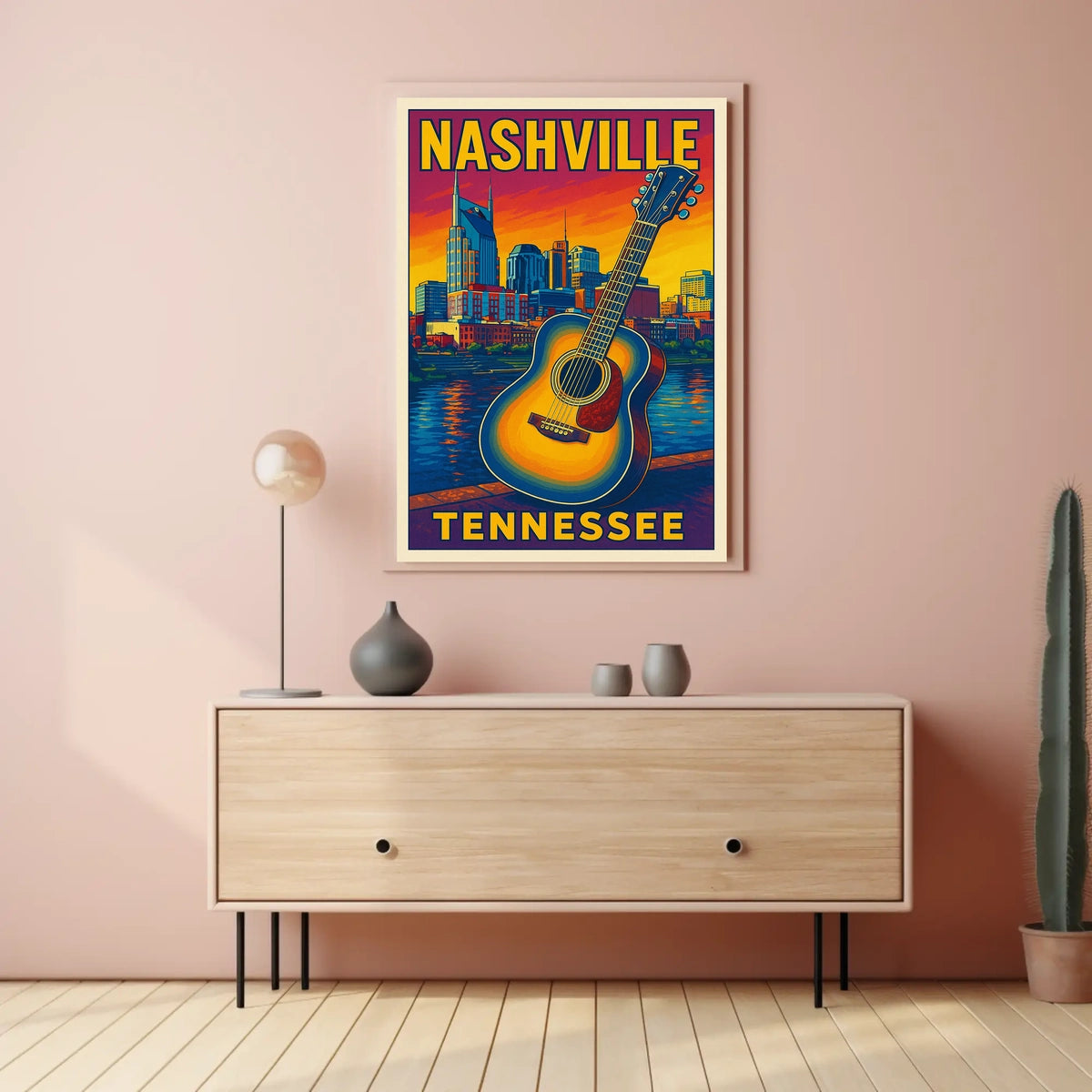 Nashville, Tennessee Music City Vibes Poster