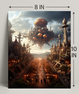 The Floating Cityscape Poster