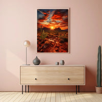 Desert Sunset Serenity Poster