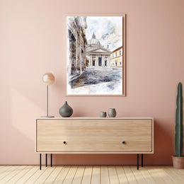 Vatican City Sistine Chapel Courtyard Exterior View Poster