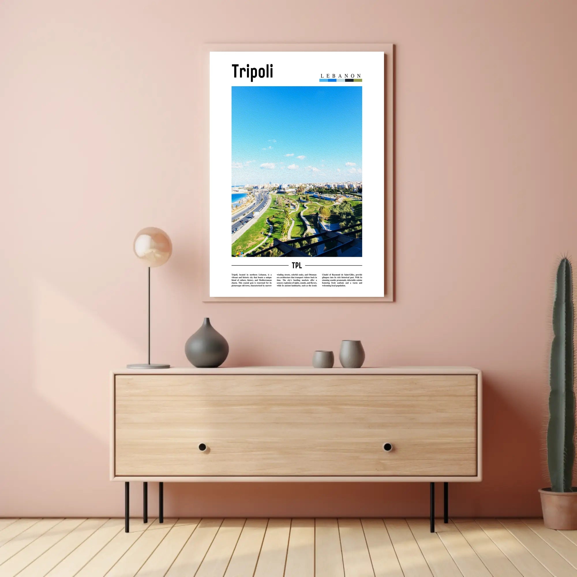 Tripoli Lebanon Urban Landscape Travel Poster PosterGoat