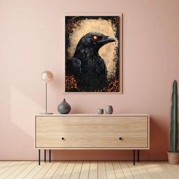 Mystical Raven Adventure Artistic Animal Poster