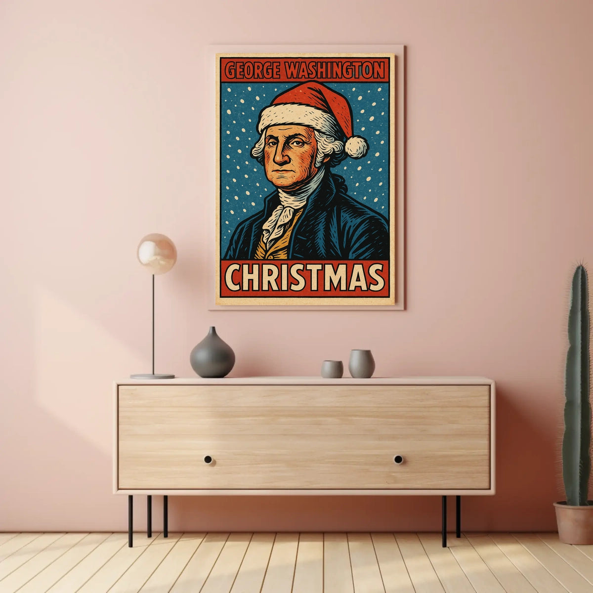 George Washington Christmas Poster
