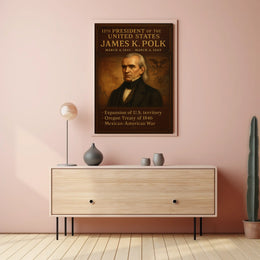 James K. Polk Vintage Patriotic Poster Print