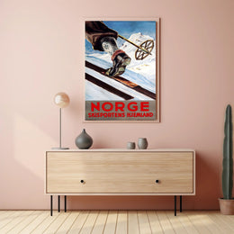Norway: The Home of Skiing Poster PosterGoat