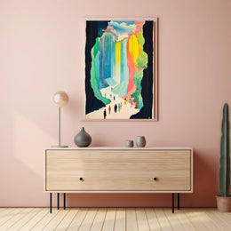 Vibrant Canyon Walk Scenic Wall Art Print Home Decor