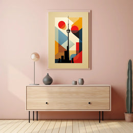 Geometric Skyline Art Poster