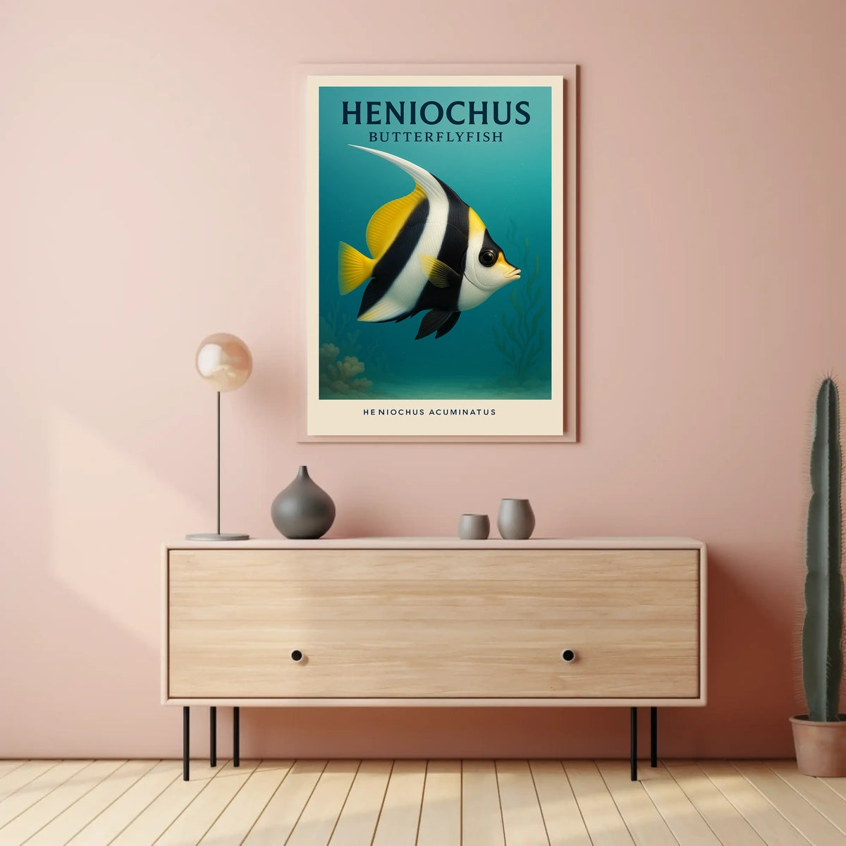 Heniochus Butterflyfish Poster