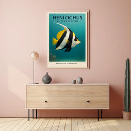 Heniochus Butterflyfish Poster