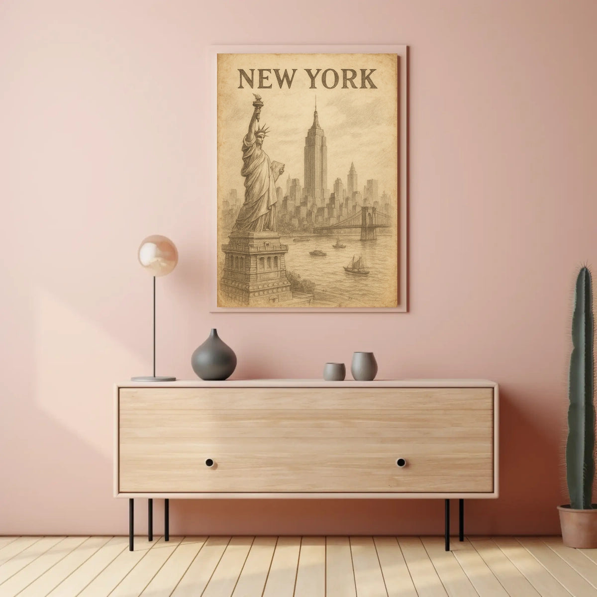 New York City Landmarks Poster