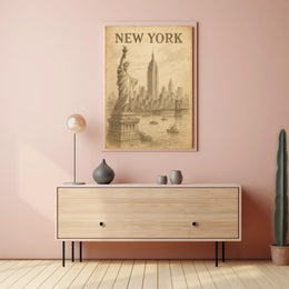 New York City Landmarks Poster