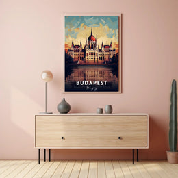 Budapest Landmark Illustration Poster