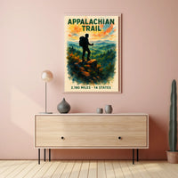 Appalachian Trail Watercolor Adventure Poster Print