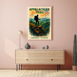 Appalachian Trail Watercolor Adventure Poster Print