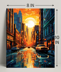 Urban Sunset Symphony Poster PosterGoat