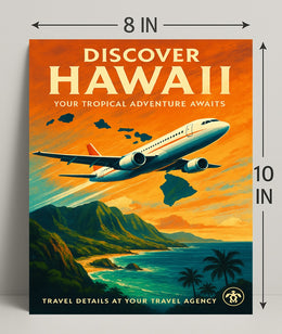 Discover Hawaii Travel Poster Art Print PosterGoat