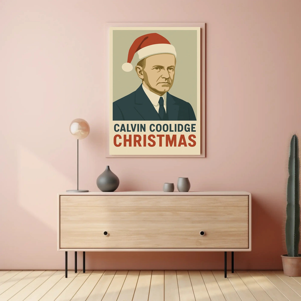 Calvin Coolidge Christmas Poster