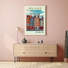 Vibrant Dublin Streetscape Poster