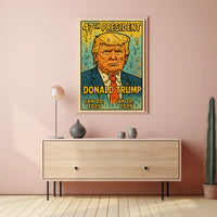 Trump Fluid Transition Patriotic Expressionism Poster