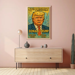 Trump Fluid Transition Patriotic Expressionism Poster