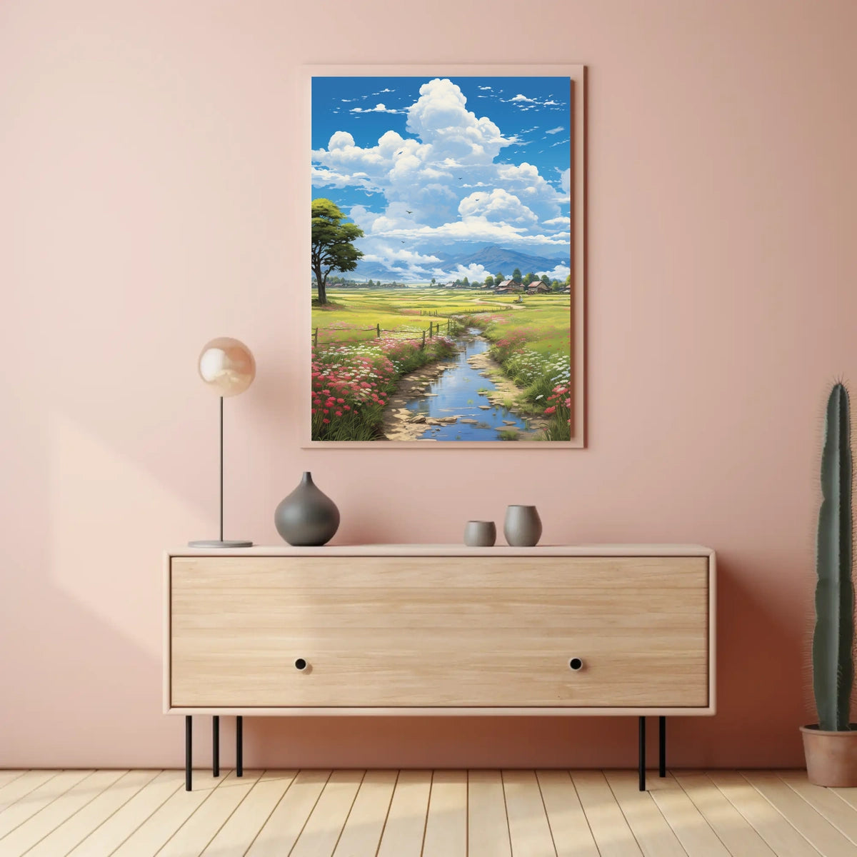 Serene Countryside Landscape Poster