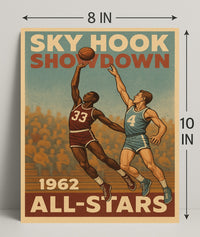 SKY HOOK SHOWDOWN: Vintage Sports Poster