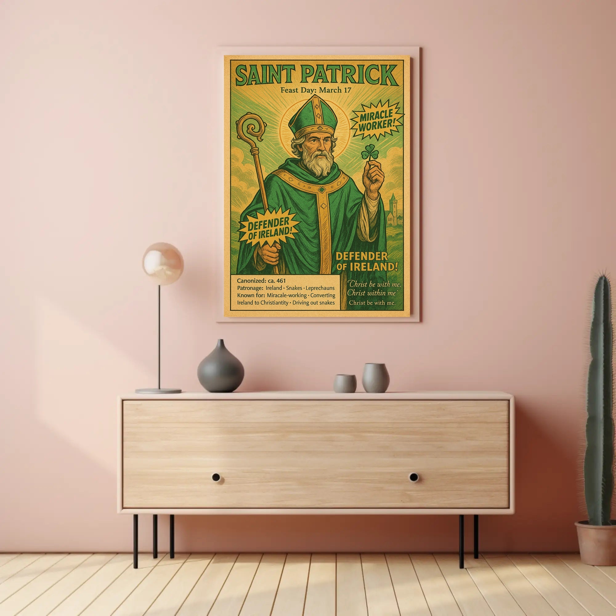 Saint Patrick – Defender of Ireland Poster PosterGoat