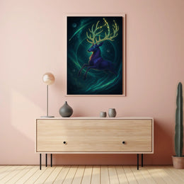Celestial Stag Poster