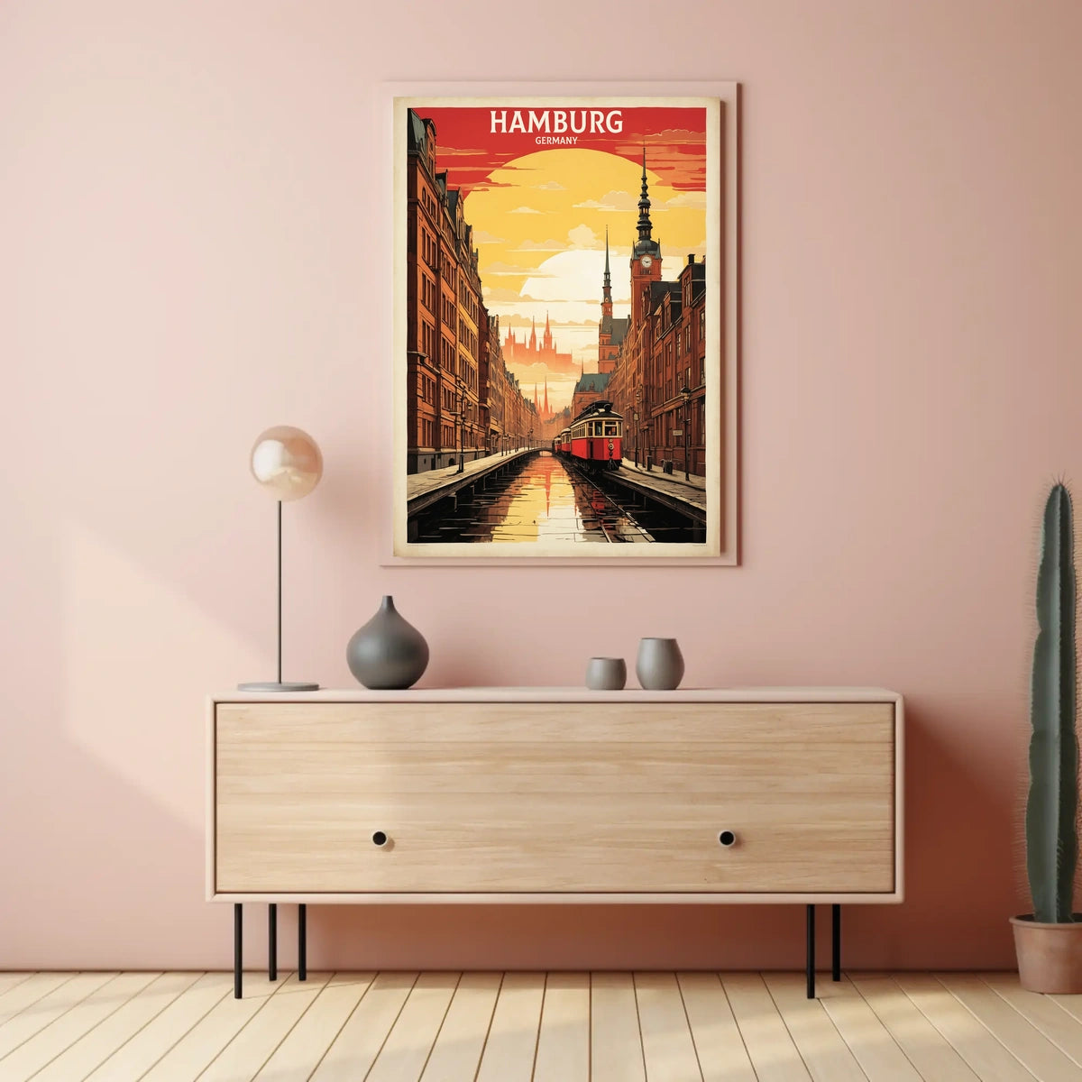 Hamburg A Cityscape Illustration Poster