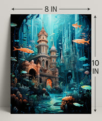 Enchanted Underwater City Poster