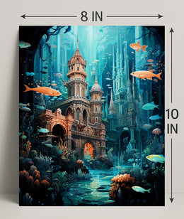 Enchanted Underwater City Poster