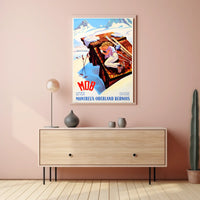 Montreux-Oberland Bernois Swiss Skiing Poster