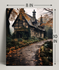 Enchanted Autumn Cottage Poster