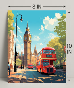 London Cityscape With Big Ben Poster