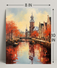 Autumn Reflections In A Canal Poster