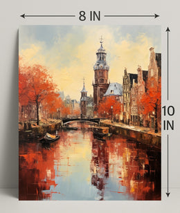 Autumn Reflections In A Canal Poster