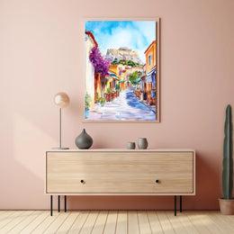 Greece Athens Acropolis Street View Poster