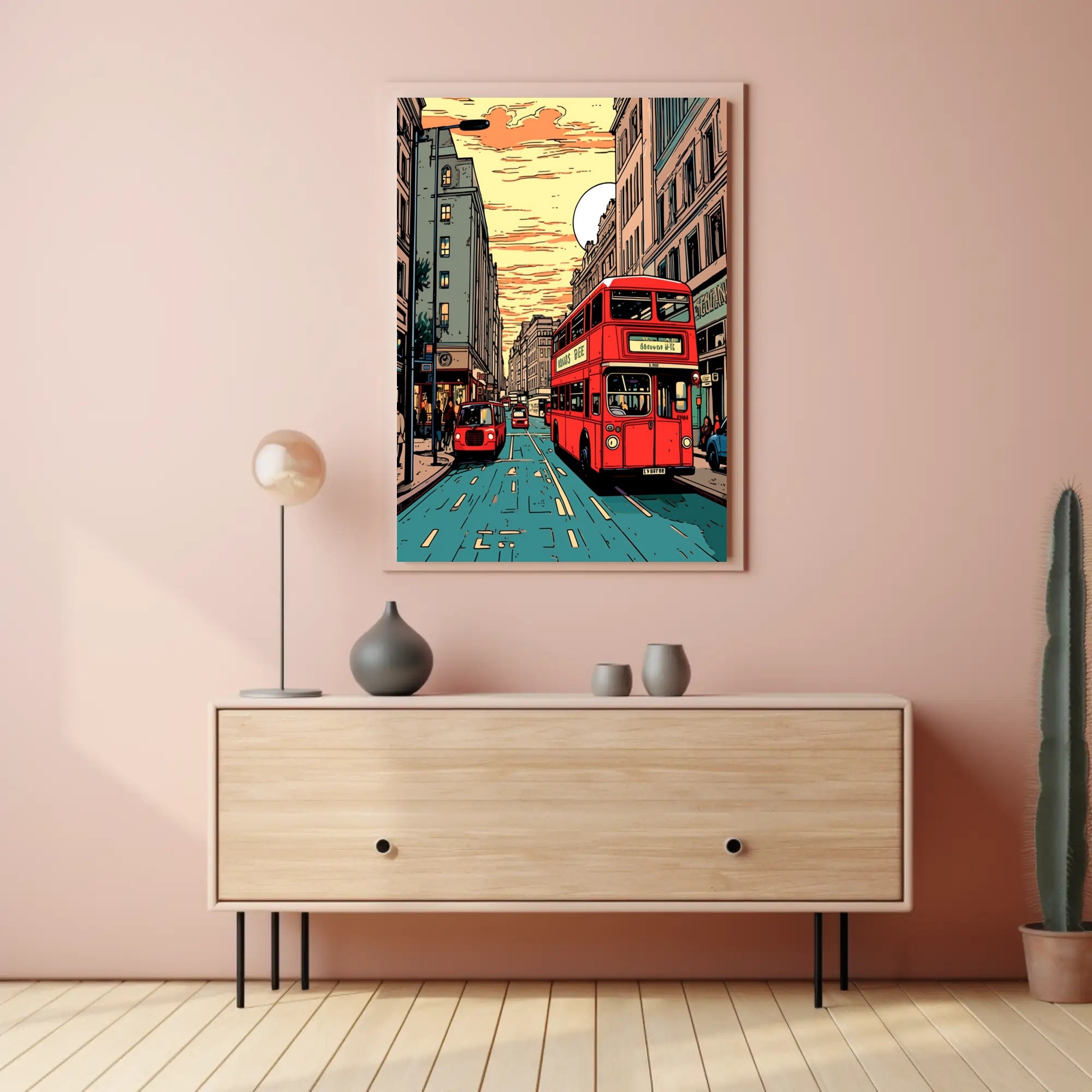 Urban Sunset Journey Poster