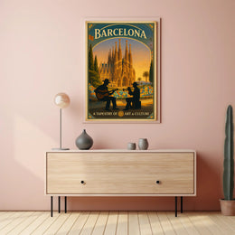 Barcelona Vibrance: A Cultural and Heritage Poster
