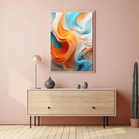 Fluid Energy: Vibrant Abstract, Artistic, or Pop Culture Poster