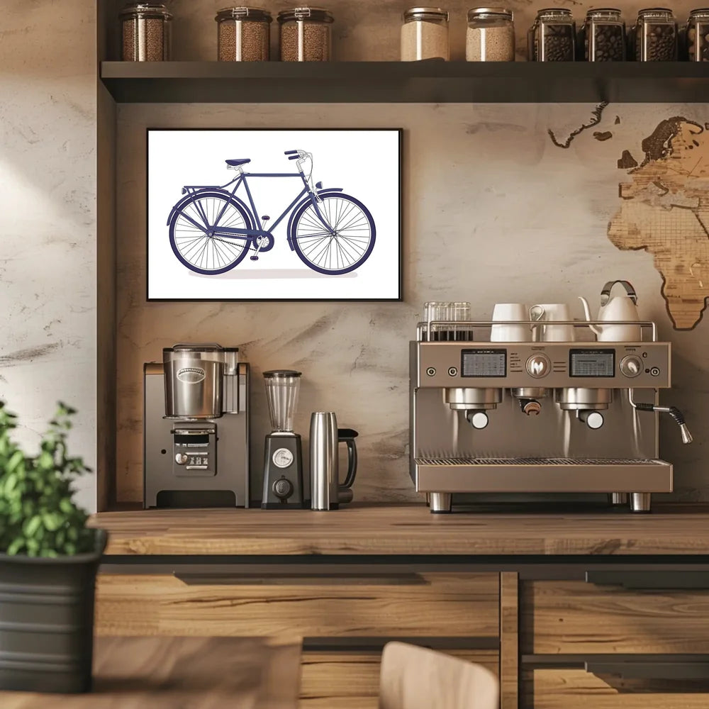 Vintage Bicycle Poster: Modern Retro Design