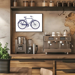 Vintage Bicycle Poster: Modern Retro Design