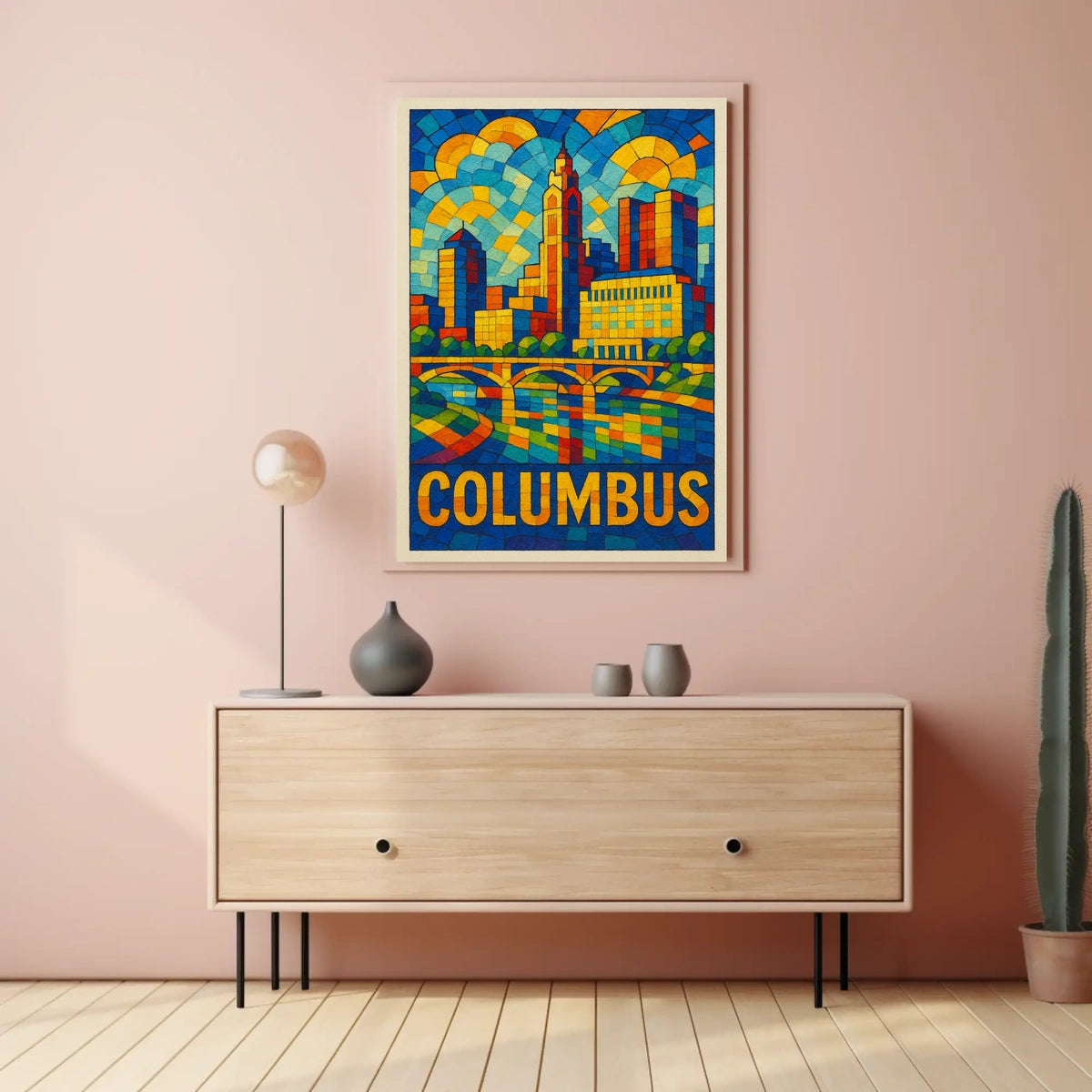 Columbus Cityscape Poster