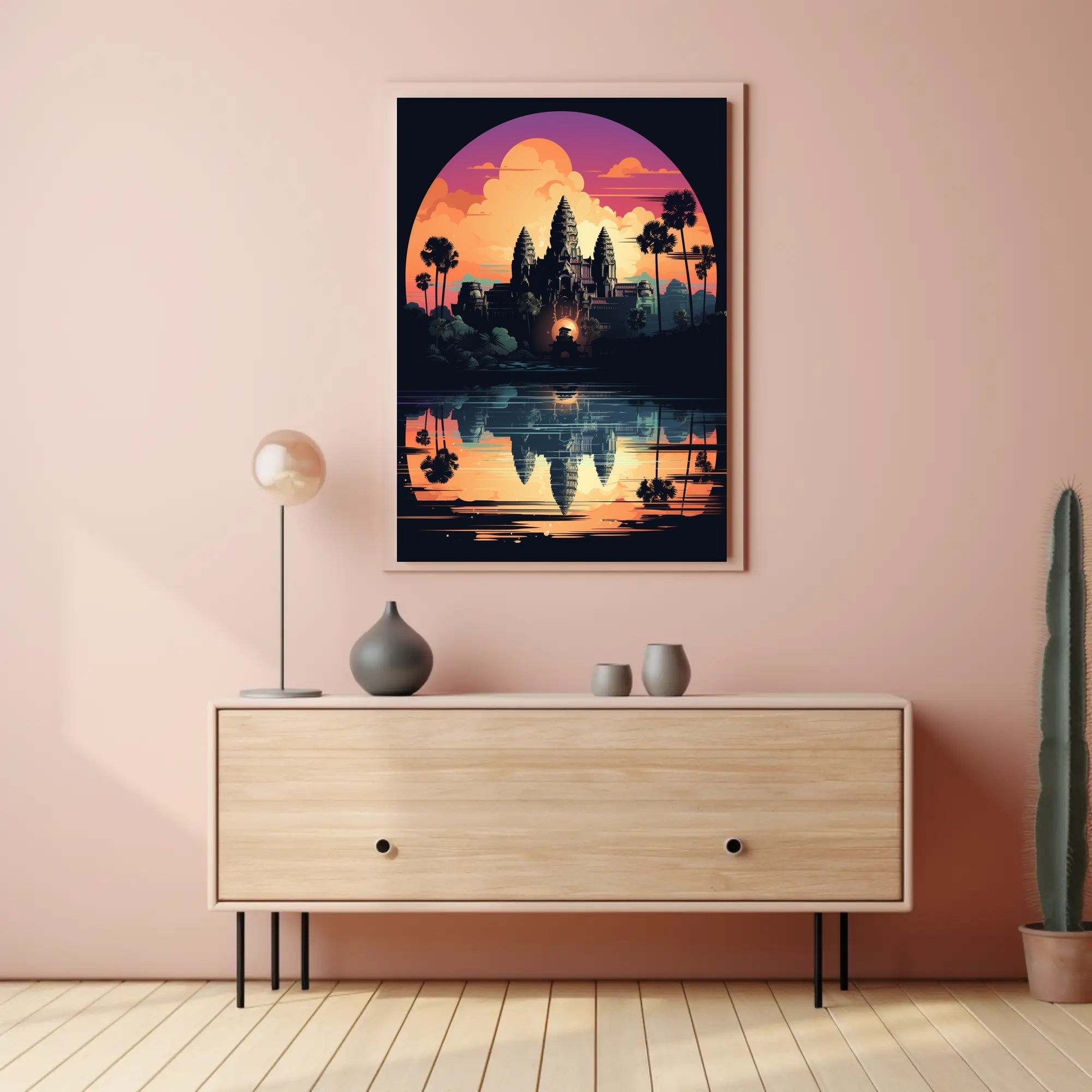 Sunset Over Angkor Wat Poster