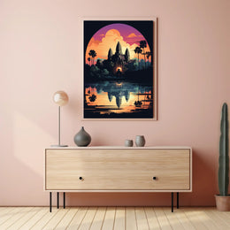 Sunset Over Angkor Wat Poster